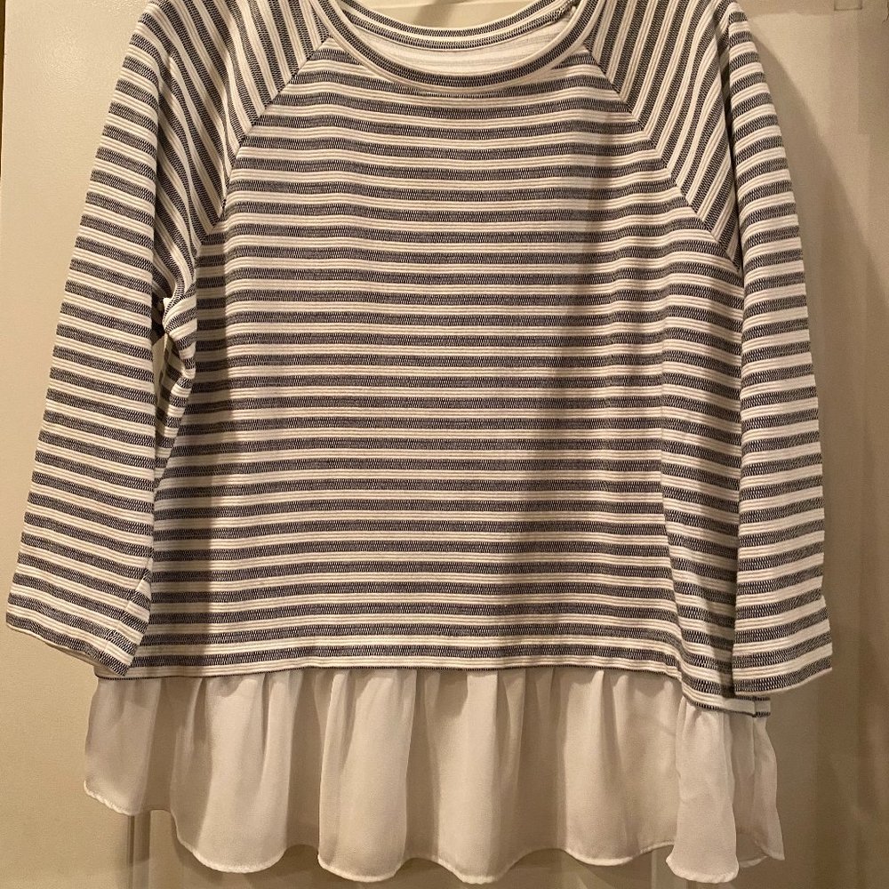 Striped Peplum Top